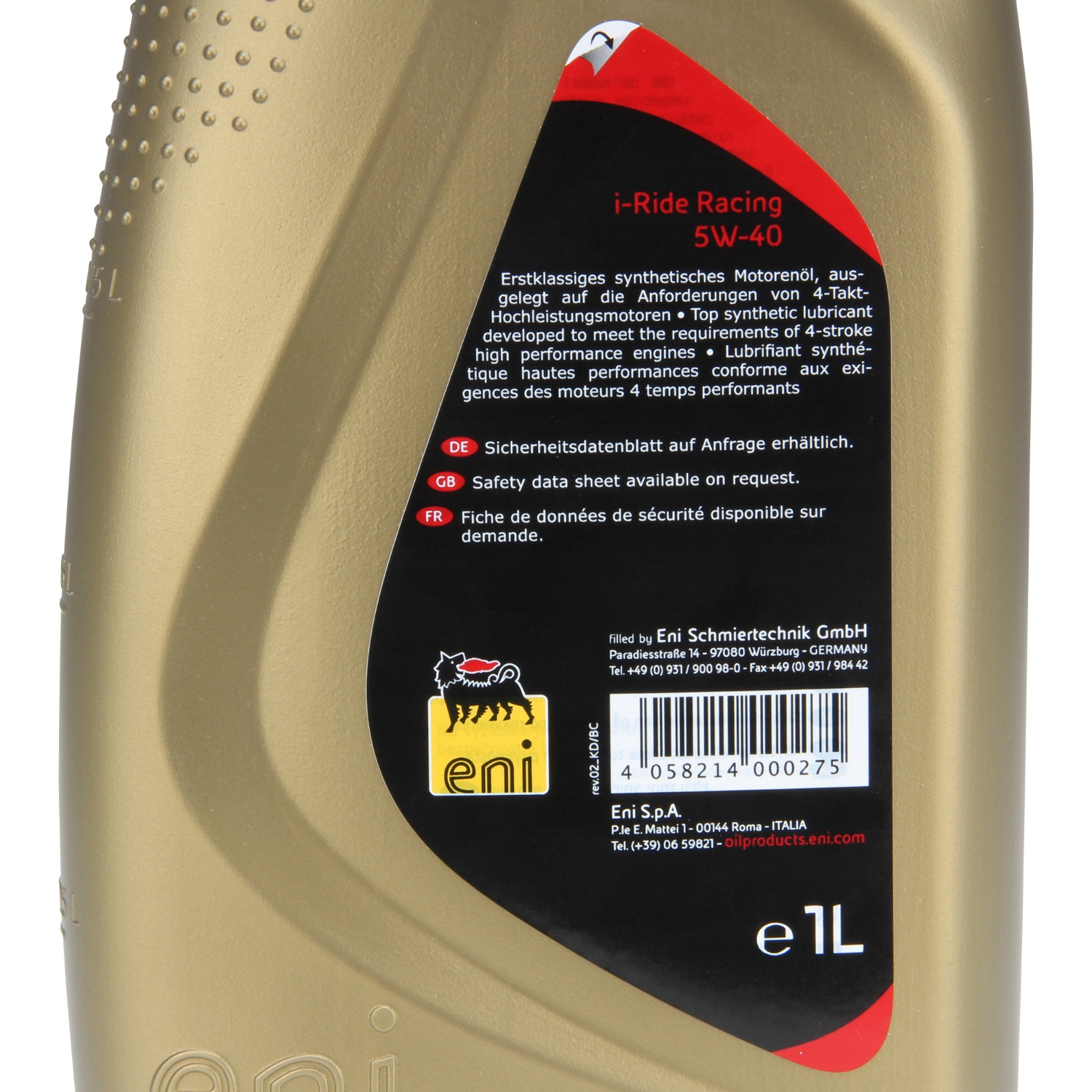  Ölwechselset Öl Agip eni i-Ride 5W-40 Ölfilter für Gilera 125 Runner Nexus DNA