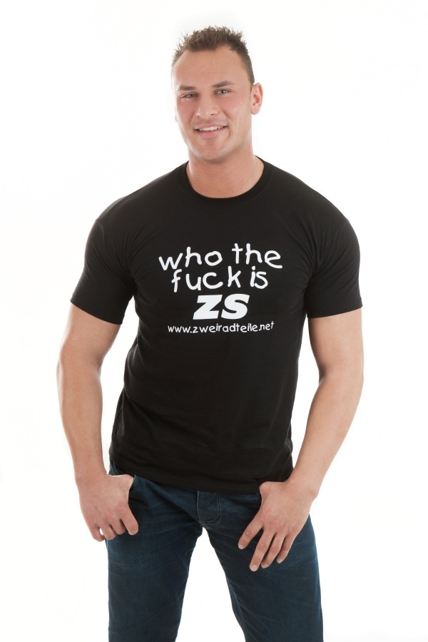 T-Shirt schwarz "Who the Fu.." ZS-Shirt Größe S