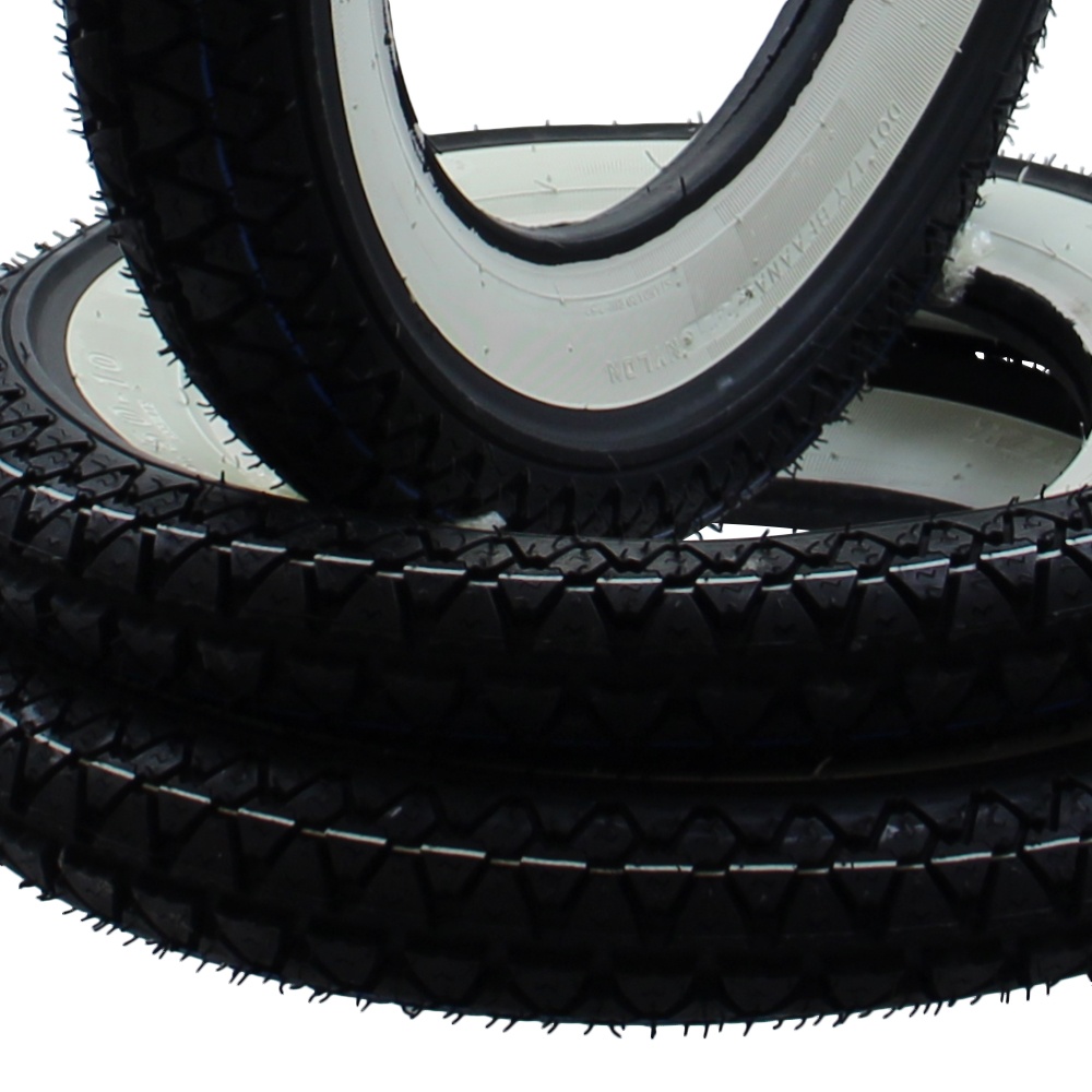 Weißwand Reifen Set 3x Kenda K333 3.50-10 51J TT für Vespa PX Ape