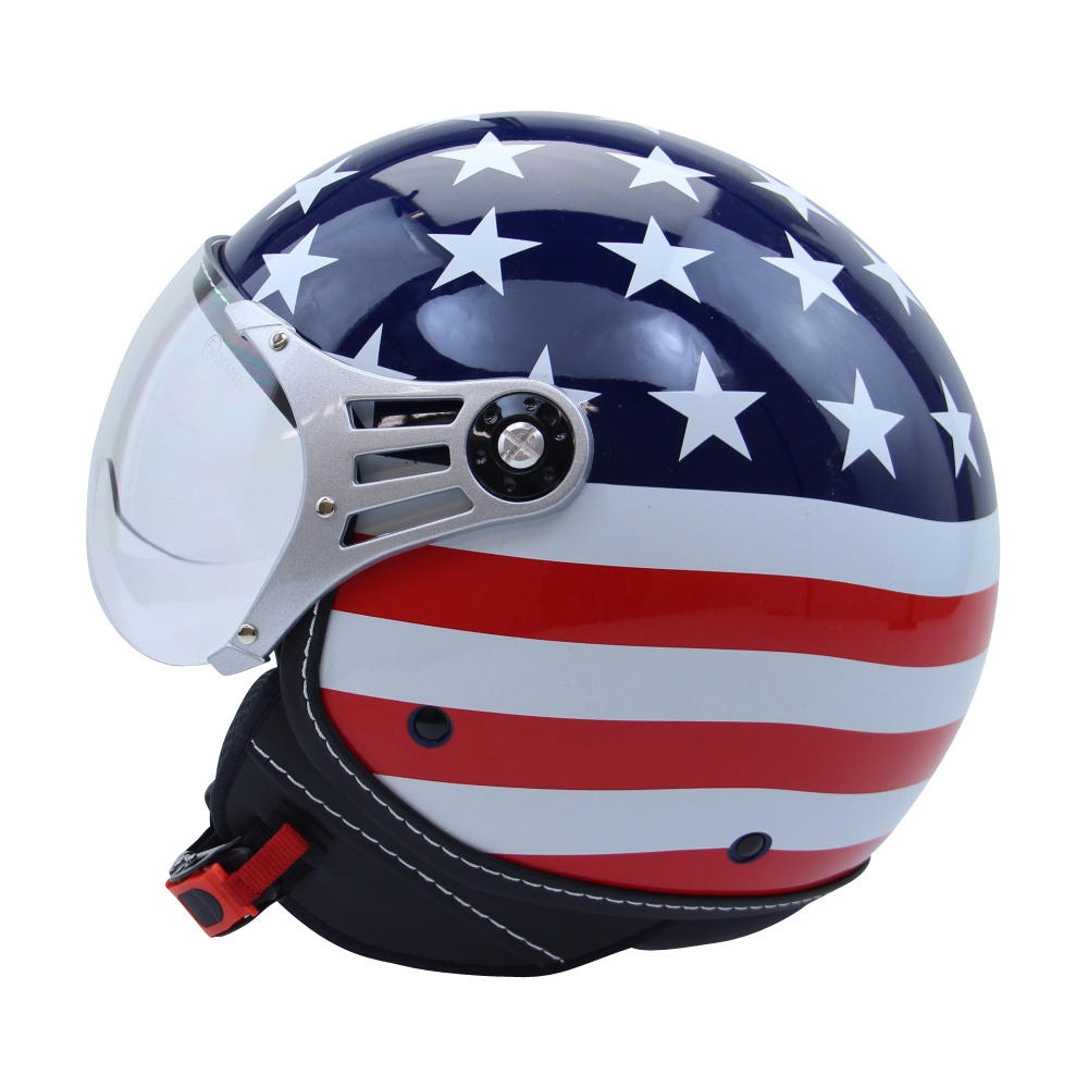 Motorradhelm Jethelm Chopperhelm Harley Helm CMX USA Flag Cafe Racer XL