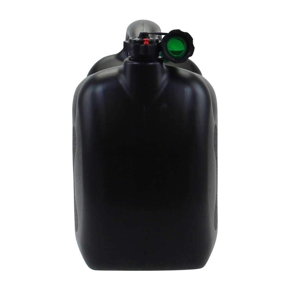 8x 20L Benzinkanister mit Einfüllschlauch schwarz Kunststoff Kraftstoffkanister