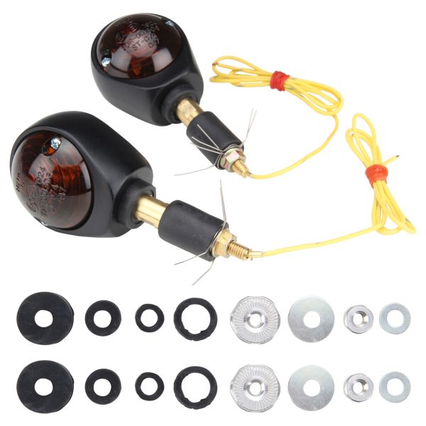 Lenkerendenblinker Ochsenauge schwarz getönt 12V 21W BAY 9S (104138)