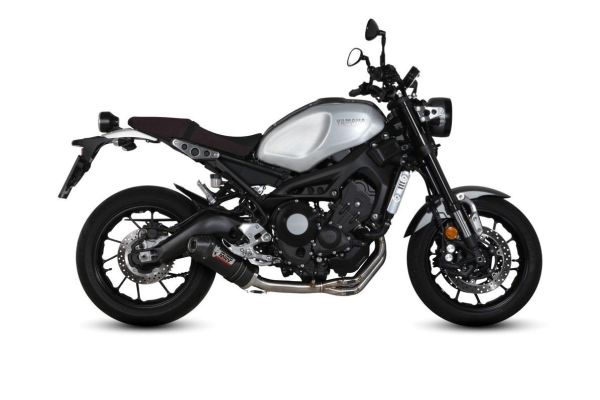 Mivv SPORT Schalldämpfer OVAL Komplettanlage 3x1 Carbon Cap für YAMAHA XSR 900 BJ 2016 > (Y.054.L3C)