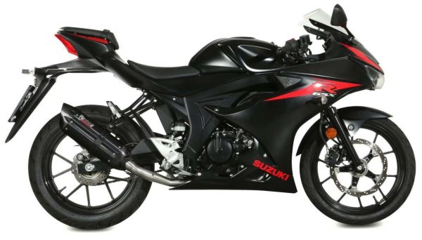 Mivv SPORT Schalldämpfer SUONO Komplettanlage 1x1 Steel Black für SUZUKI GSX-R 125 BJ 2017 > (S.055.L9)