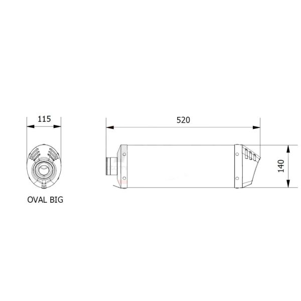 Mivv SPORT Schalldämpfer OVAL SLIP-ON Carbon Cap für HONDA CBR 600 RR BJ 2005 > 2006 (UH.027.LEC)