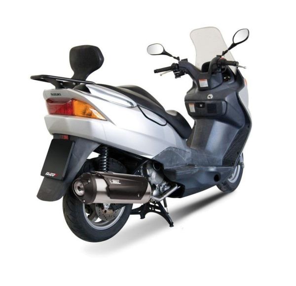 Mivv URBAN Schalldämpfer - Komplettanlage 1x1 Edelstahl für SUZUKI BURGMAN 125 BJ 2002 > 2006 (C.SU.0008.B)