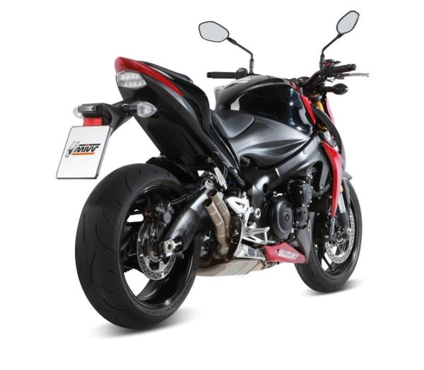 Mivv SPORT Schalldämpfer DOUBLE GUN SLIP-ON FULL TITANIUM für SUZUKI GSX-S 1000 BJ 2015 > (S.044.LDG)