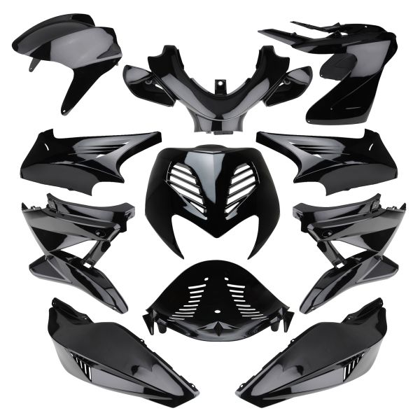 Verkleidung Kit (11-teilig) Schwarz für Yamaha Aerox 50 MBK Nitro (104293)