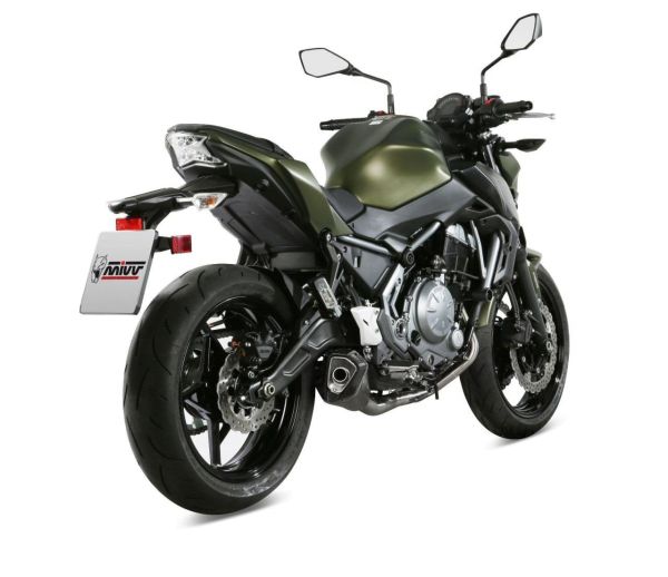 Mivv SPORT Schalldämpfer DELTA RACE Komplettanlage 2x1 Steel Black für KAWASAKI NINJA 650 BJ 2017 > (K.044.LDRB)