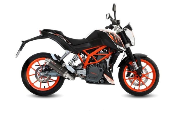 Mivv SPORT Schalldämpfer GP Komplettanlage 1x1 Steel Black für KTM 390 DUKE BJ 2013 > 2016 (KT.012.LXB)