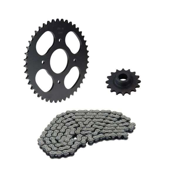 Kettensatz 3-teilig schwarz 16/44 Zähne für Hercules XE 9 Enduro (1280571644108B)