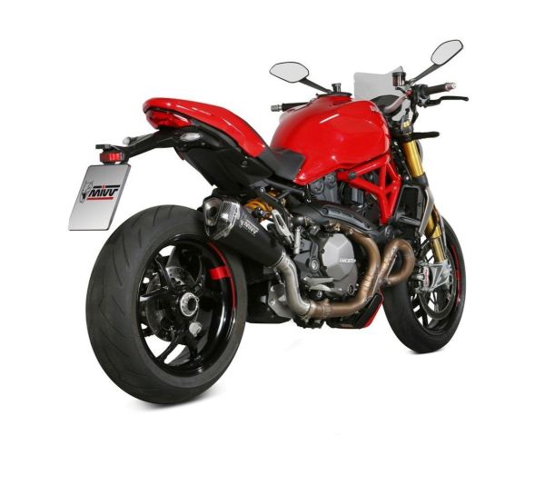 Mivv SPORT Schalldämpfer DELTA RACE SLIP-ON Steel Black für DUCATI MONSTER 821 BJ 2018 > (D.041.LDRB)