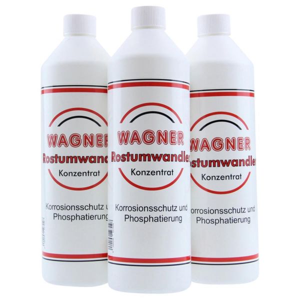 3x1000ml Wagner Rostumwandler phosphatierender Rostlöser Entroster - Konzentrat (20000730013)