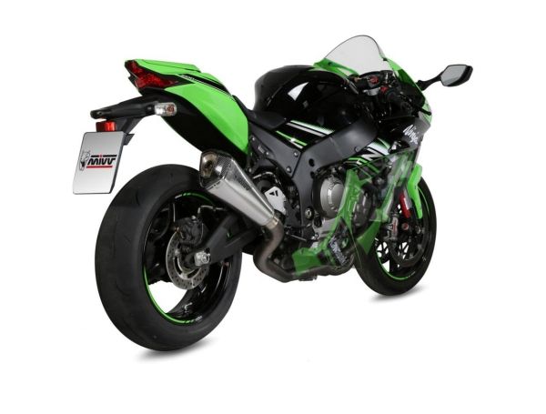 Mivv POWER EVO Schalldämpfer DELTA RACE Komplettanlage 4x2x1 FULL TITANIUM carbon cap für KAWASAKI ZX-10 R BJ 2016 > (R.KA.0006.SDRT)