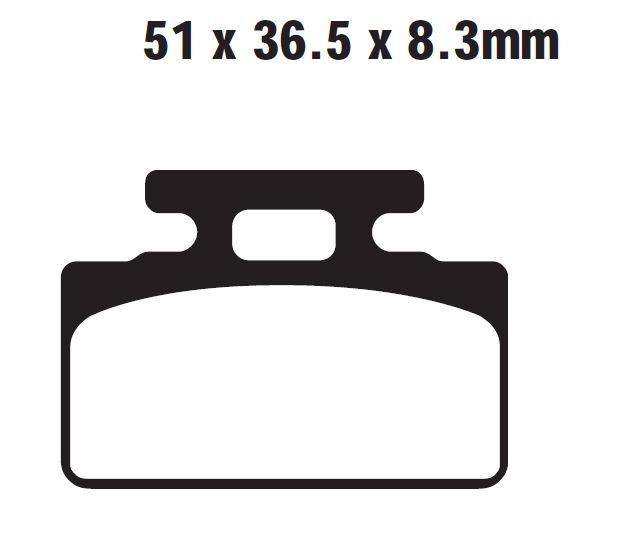 Garniture de frein, plaquette de frein EBC Type FA151 Standard