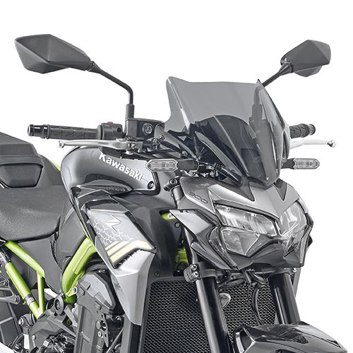 Givi Windschild 1176AG getönt, 280 x 365 mm (HxB), ABE 38665 für Honda CB 500 F (19-23), Kawasaki Z 900 (20-23) (1176AG)