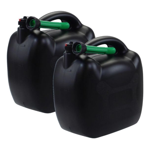 10x Benzinkanister Kraftstoffkanister Kunststoff Reservekanister schwarz 20L  kaufen bei