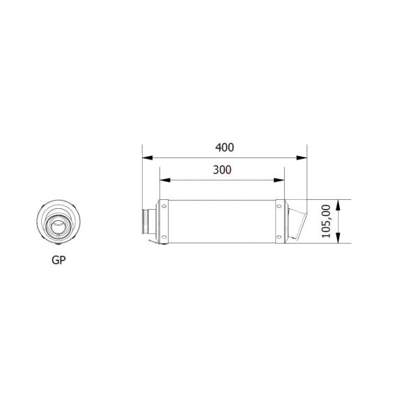 Mivv SPORT Schalldämpfer GP Komplettanlage 1x1 Titan für HONDA SH 125 BJ 2002 > 2012 (H.035.L6S)