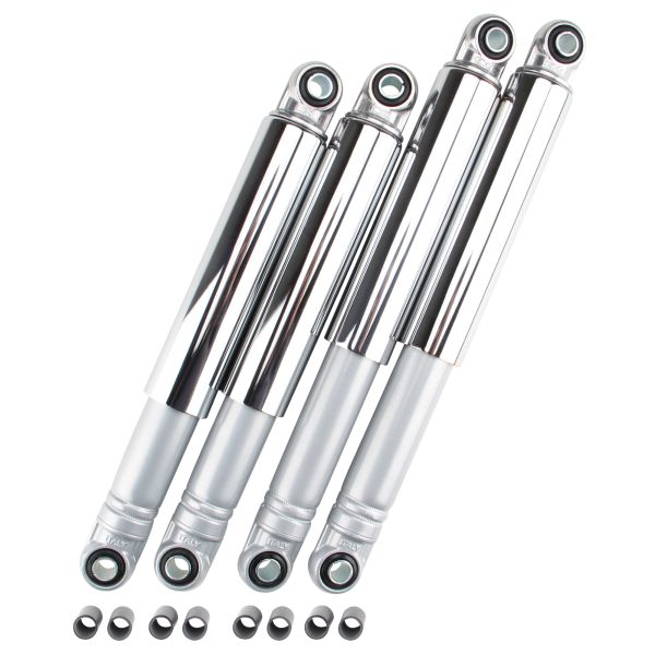 Stoßdämpfer Tieferlegung Set silber/chrom 260 mm + 290 mm für Simson Schwalbe KR51 Star (102793)