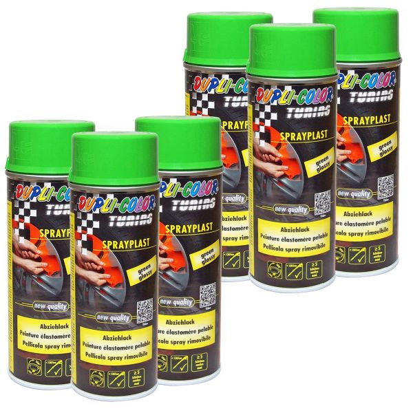 Duplicolor Sprayplast - Sprühfolie grün seidenglanz 6x 400 ml. (DU3880716_24050313521116)