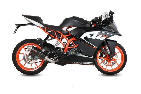 Mivv SPORT Schalldämpfer GP Komplettanlage 1x1 Carbon für KTM RC 125 BJ 2014 > 2016 (KT.016.L2S)