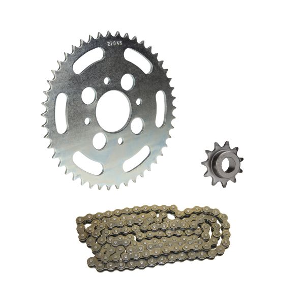 Kettensatz 3-teilig silber 11/46 Zähne für Hercules XE 5 Enduro (ab Motor Nr. 10697366) (1280491146120S)