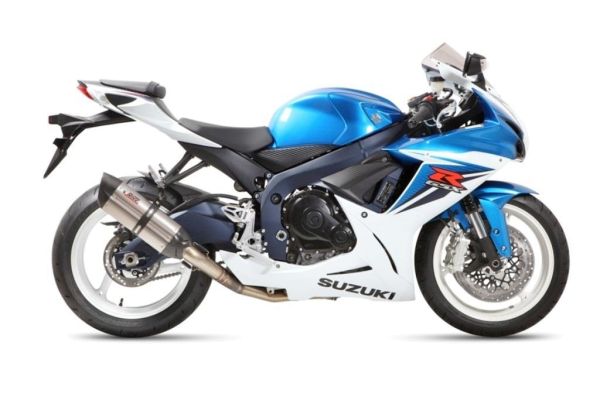 Mivv POWER STEEL Schalldämpfer SUONO Komplettanlage 4x2x1 Edelstahl Caps für SUZUKI GSX-R 600 BJ 2011 > 2016 (X.SU.0001.S7)