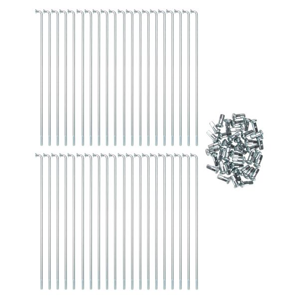 Speichensatz (36 Speichen + Nippel) 177x3,2mm 90° VERZINKT für Yamaha DT50 MX (Hinterrad) (1671d3d7-8b95-4406-9d10-279d68333cde)