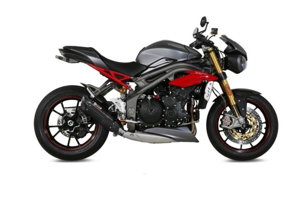 Mivv SPORT Schalldämpfer SUONO SLIP-ON Steel Black für TRIUMPH SPEED TRIPLE BJ 2016 > 2017 (T.016.L9)