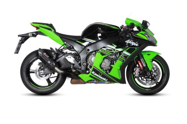 Mivv SPORT Schalldämpfer SUONO SLIP-ON Steel Black für KAWASAKI ZX-10 R BJ 2016 > (K.042.L9)