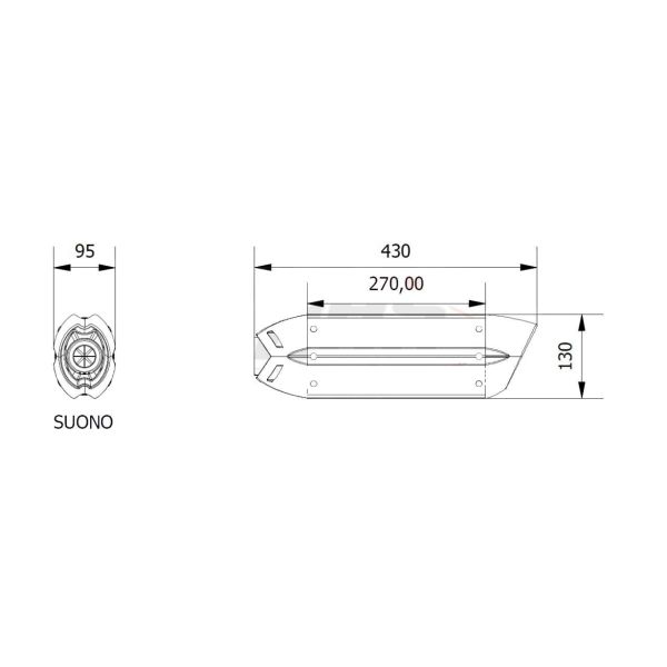 Mivv SPORT Schalldämpfer SUONO 2 SLIP-ON Edelstahl Caps für YAMAHA YZF 1000 R1 BJ 2007 > 2008 (UY.027.L7)