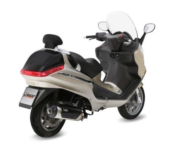 Mivv URBAN Schalldämpfer - Komplettanlage 1x1 Edelstahl für PIAGGIO MP3 125 BJ 2006 > 2007 (C.PG.0017.K)