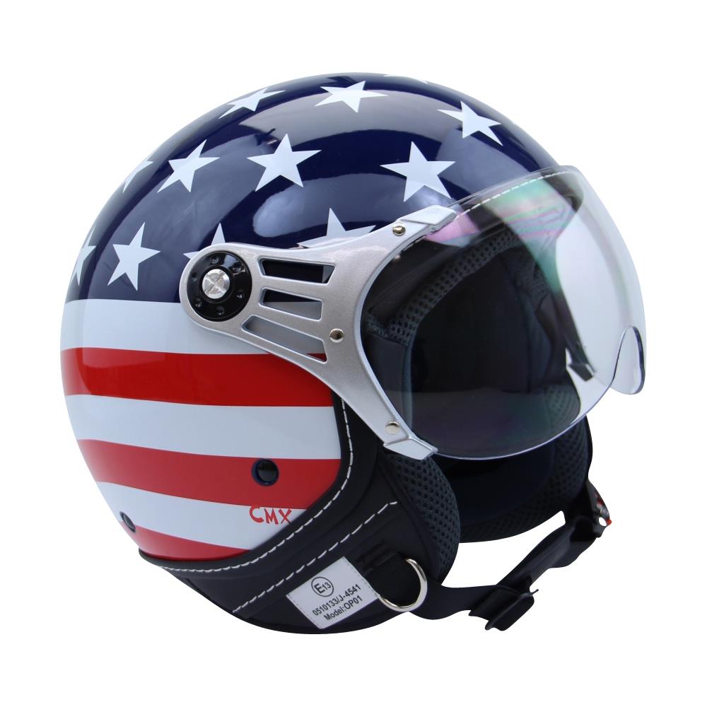 Motorradhelm Jethelm Chopperhelm Cafe Racer CMX "Stars and Stripes" USA