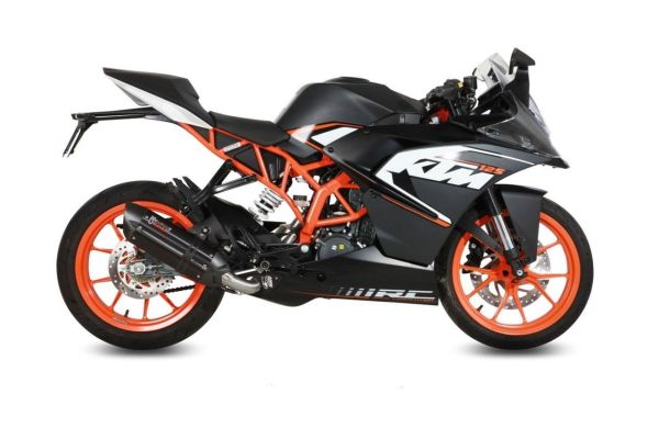 Mivv SPORT Schalldämpfer SUONO Komplettanlage 1x1 Steel Black für KTM RC 125 BJ 2014 > 2016 (KT.016.L9)