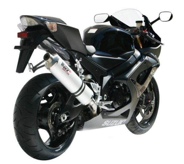 Mivv SPORT Schalldämpfer OVAL SLIP-ON Edelstahl für SUZUKI GSX-R 1000 BJ 2005 > 2006 (S.016.LX1)