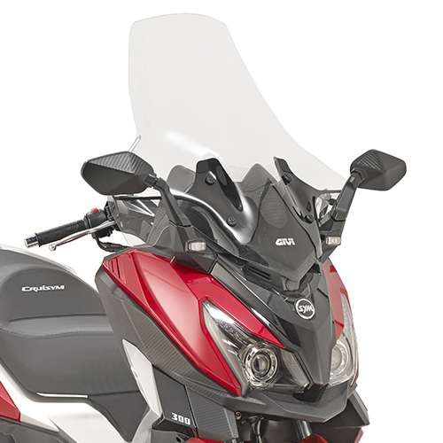 Givi Windschild 7056DTG transparent 780 mm x 705 mm mit ABE, ohne Halter für verschiedene SYM Modelle (7056DTG)