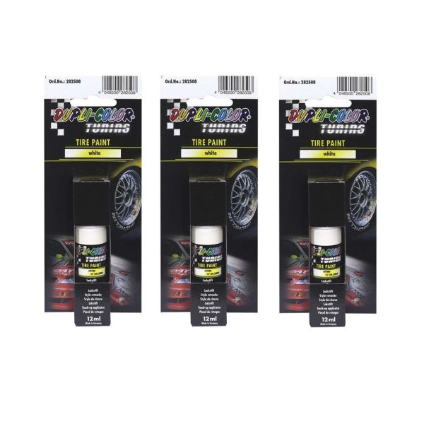 TirePaint - Weißer Lackstift zur Reifenmarkierung 3x 12 ml. (DU2825083)