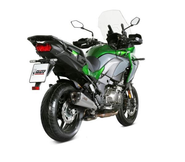 Mivv SPORT Schalldämpfer DELTA RACE SLIP-ON Edelstahl Carbon Cap für KAWASAKI Versys 1000 BJ 2019 > (K.049.LDRX)