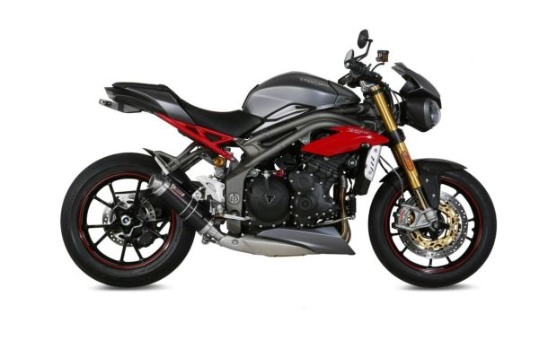 Mivv SPORT Schalldämpfer GP SLIP-ON Steel Black für TRIUMPH SPEED TRIPLE BJ 2016 > 2017 (T.016.LXB)