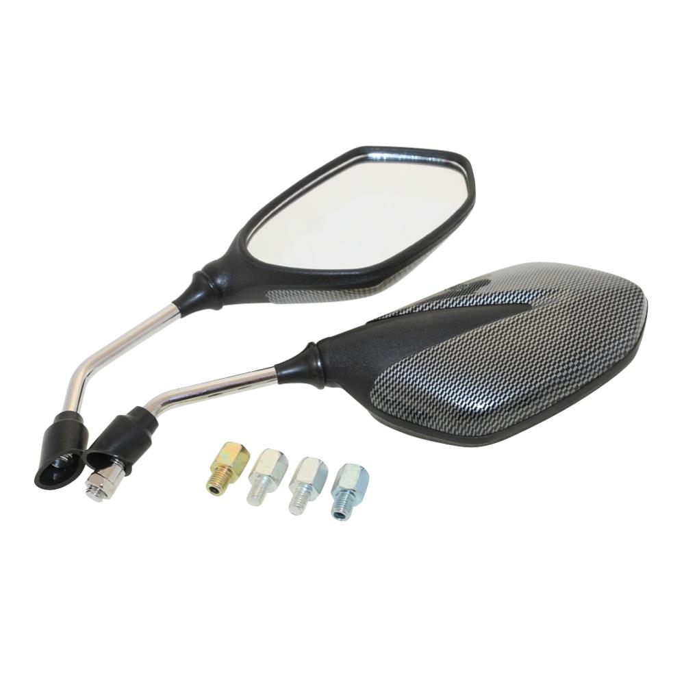 Mirror set flip carbon motorcycle quad ATV universal mirror M8 M10 AD 125  My. 2008-2010 Adiva Models bicycle and motorcycle  parts