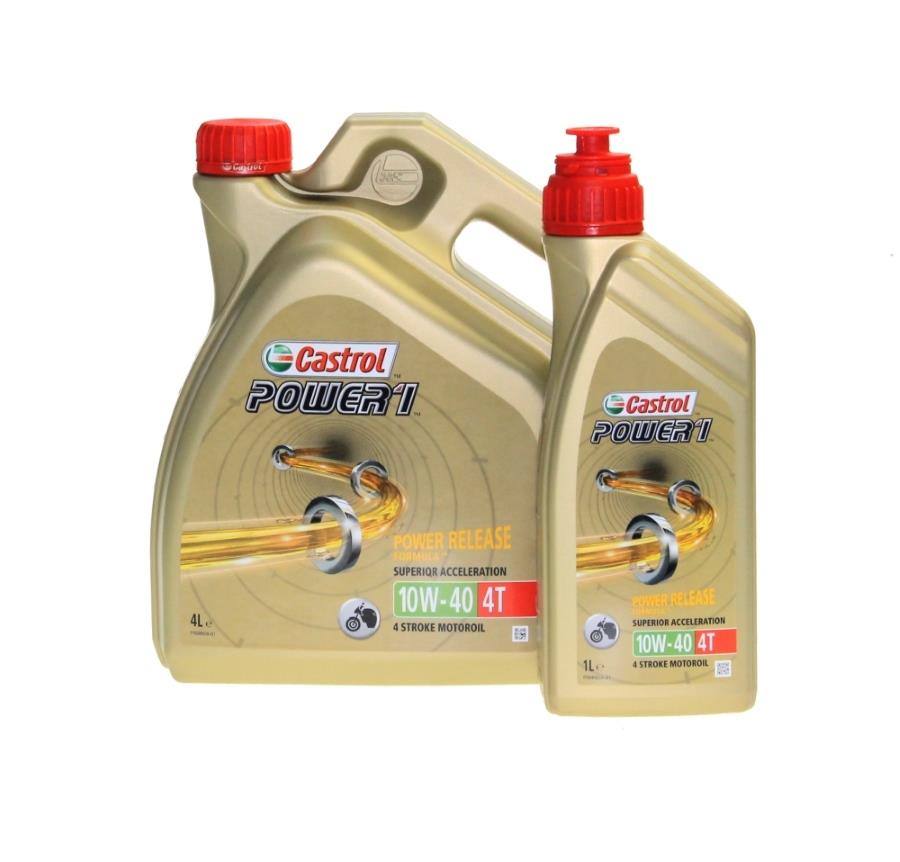 Liter Motoröl Castrol SAE 10W-40 Power Racing 4T synthetisch stroke  engine oil Oils and liquids Motorcycle accessories Universal spare  parts bicycle and motorcycle parts