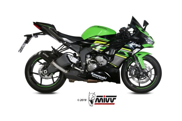 Mivv SPORT Schalldämpfer MK3 SLIP-ON Steel Black für KAWASAKI ZX-6 R 636 BJ 2019 > (K.050.SM3B)