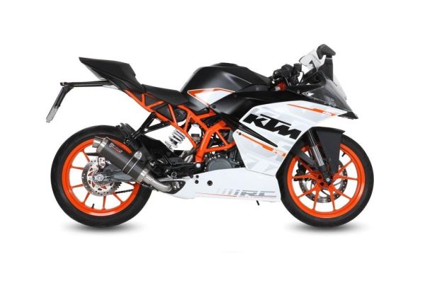 Mivv SPORT Schalldämpfer GP Komplettanlage 1x1 Carbon für KTM RC 390 BJ 2014 > 2016 (KT.015.L2S)