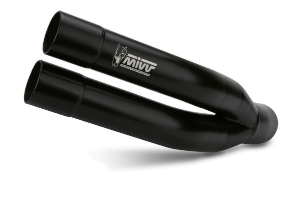 Mivv SPORT Schalldämpfer DOUBLE GUN SLIP-ON Steel Black für KAWASAKI Z900 BJ 2017 > (K.045.LDGB)