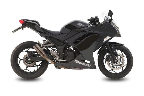 Mivv SPORT Schalldämpfer DOUBLE GUN SLIP-ON FULL TITANIUM für KAWASAKI NINJA 300 BJ 2013 > 2016 (K.038.SDG)