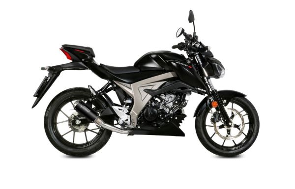 Mivv SPORT Schalldämpfer MK3 Komplettanlage 1x1 Steel Black für SUZUKI GSX-R 125 BJ 2017 > (S.055.SM3B)